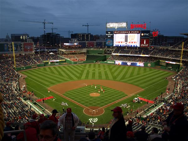 Nationals Park - •	CC BY 2.0 •	File:Opening of Nationals Park - 039 (2377924697).jpg •	Created: 30 March 2008 •	Location: 38° 52′ 18.38″ N, 77° 0′ 30.04″ W https://en.wikipedia.org/wiki/Nationals_Park#/media/File:Opening_of_Nationals_Park_-_039_(2377924697).jpg  (3/30/2008 - Credits: William F. Yurasko from Alexandria)